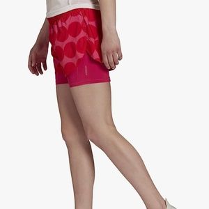 Adidas/Marimekko Red/Magenta Running Shorts